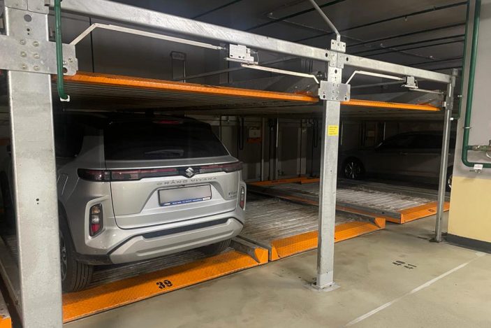 Немецкая пазловая парковочная система для закрытого паркинга