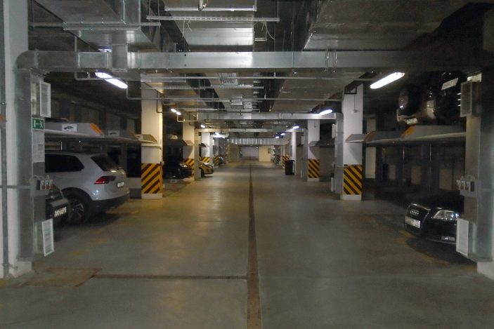 Механизированный подземный паркинг ЖК 