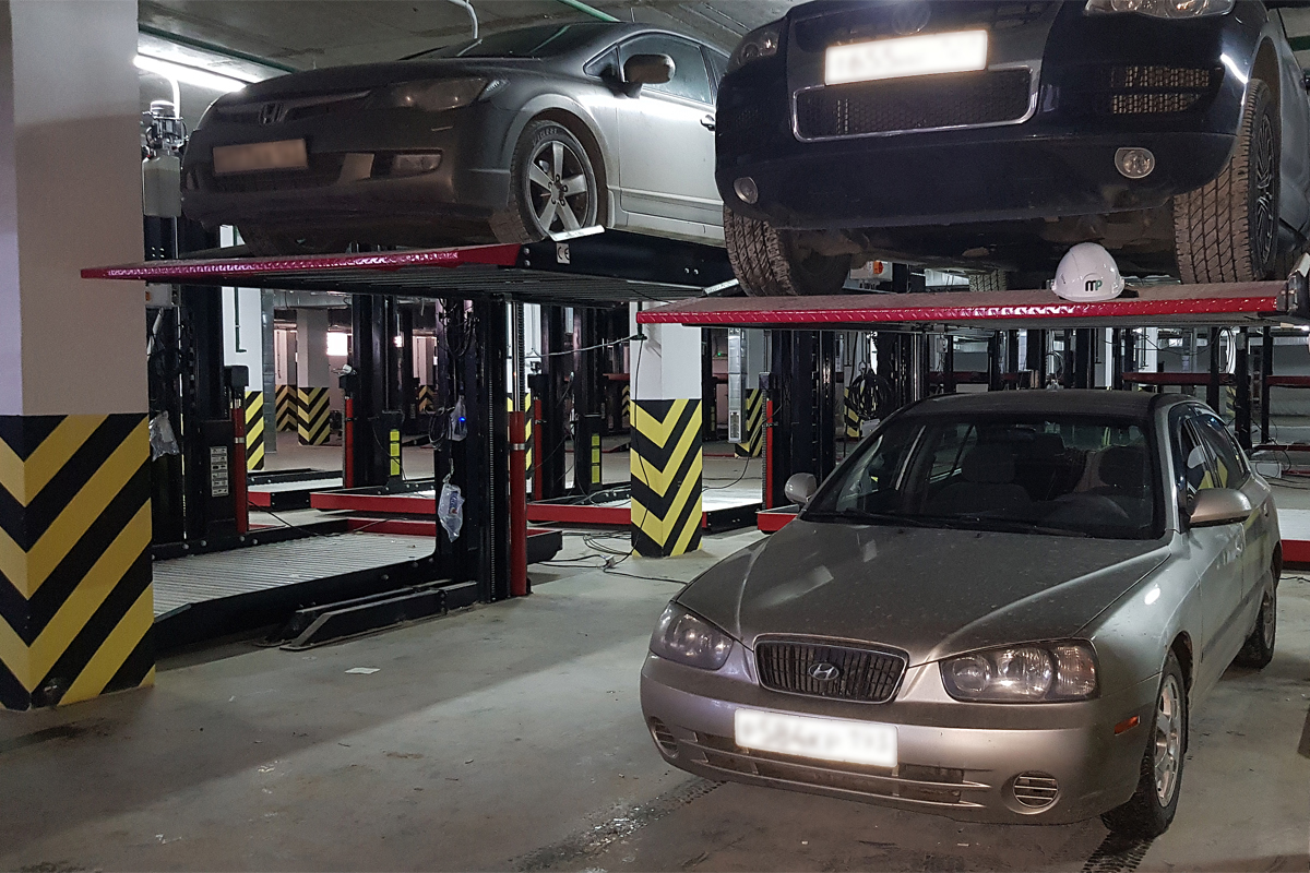 Испытание автомобильных парковочных подъёмников в Краснодаре