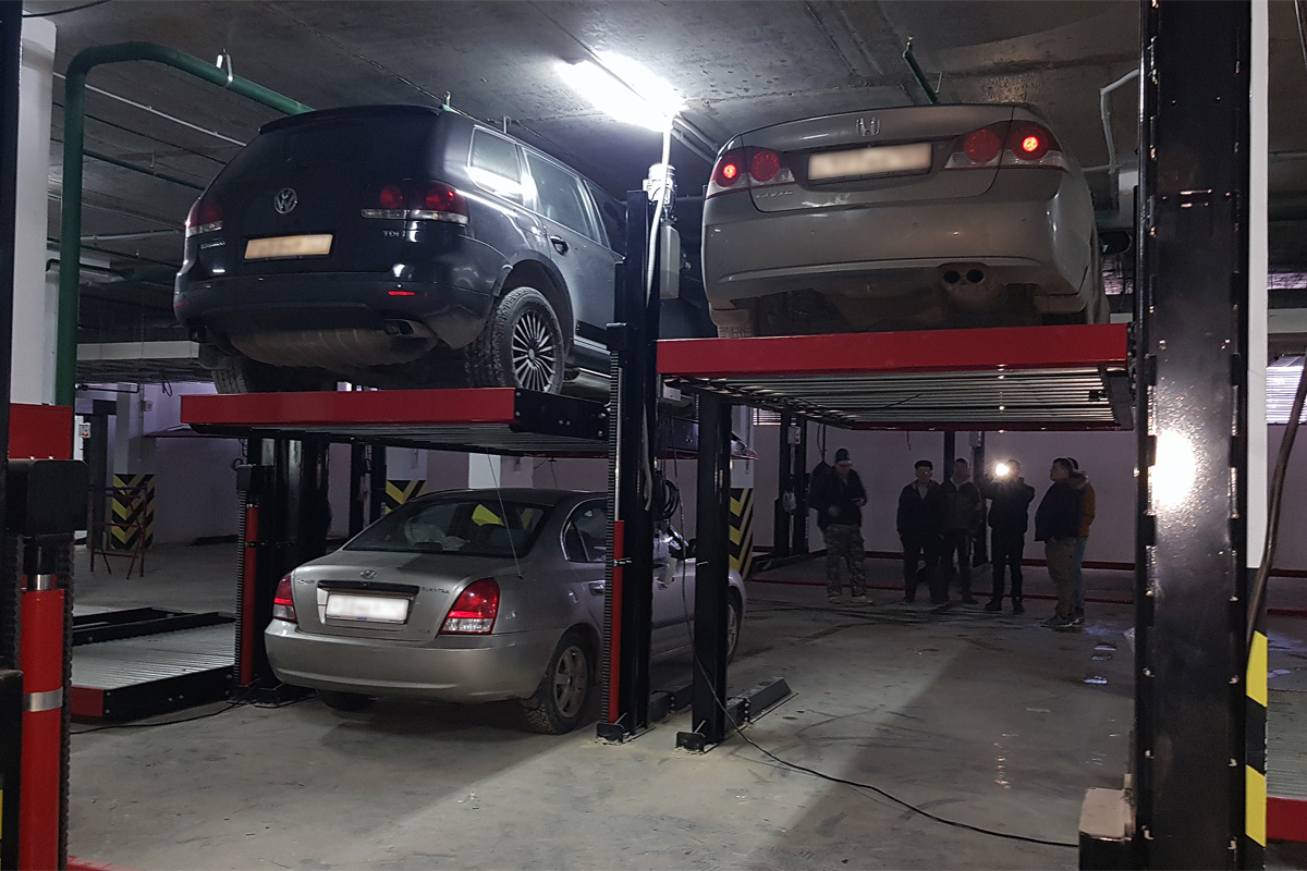 Приёмка смонтированных парковочных подъёмников в Краснодаре