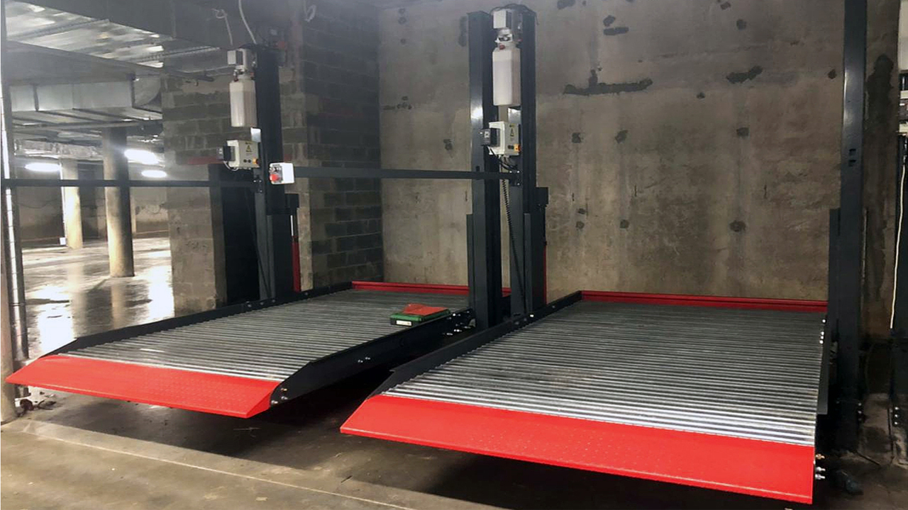 Парковочные подъёмники в подземном паркинге ЖК "Ариосто"